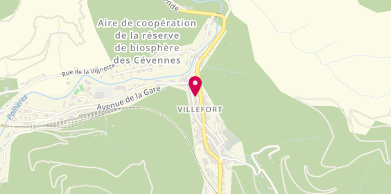 Plan de Ardèche Lozère Immobilier, 45 place du Bosquet, 48800 Villefort