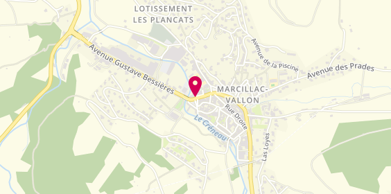 Plan de Orpi Gaffard Immobilier Marcillac-Vallon, 2 place des Écoles, 12330 Marcillac-Vallon