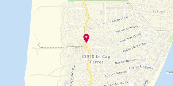 Plan de Agence de l'Océan, 24 avenue de Bordeaux, 33970 Lège-Cap-Ferret