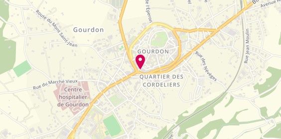 Plan de Human Immobilier, 4 place de la Libération, 46300 Gourdon