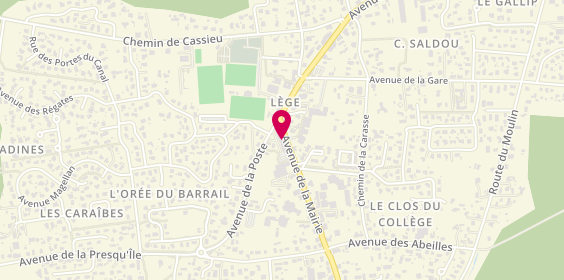 Plan de AJP Immobilier Lège-Cap-Ferret, 71 avenue de la Mairie, 33950 Lège-Cap-Ferret