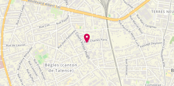 Plan de Les Bordelaises Immobilier Créatif, 15 Rue Charles Paris, 33130 Bègles