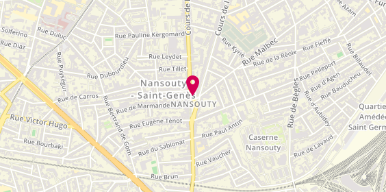 Plan de Cabinet Bedin Immobilier, 1 Place Nansouty, 33000 Bordeaux