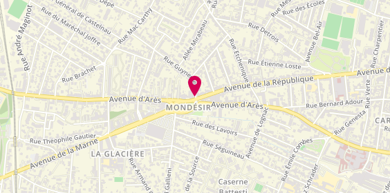 Plan de Agence Immobilière Bordeaux - Mondésir Immobilier, 299 avenue de la République, 33200 Bordeaux