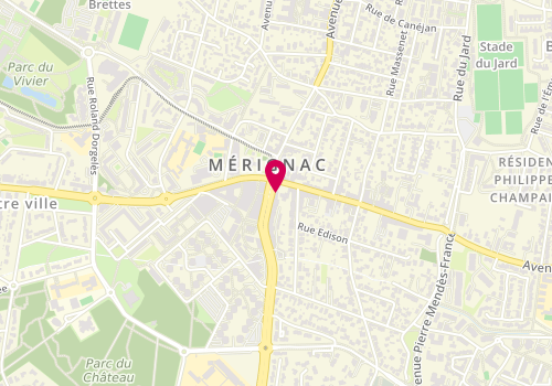 Plan de Agence immobilière Nexity, 10 avenue du Maréchal Leclerc, 33700 Mérignac