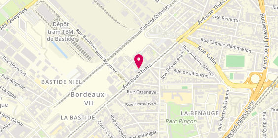 Plan de Elyade, 220 avenue Thiers, 33100 Bordeaux