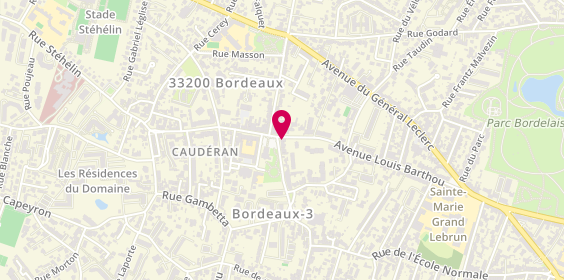 Plan de Cabinet Bedin Immobilier (Bordeaux Caudéran), 1 Rue de l'Église, 33200 Bordeaux