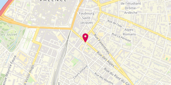 Plan de Métifiot Immobilier, 34 Rue des Alpes, 26000 Valence