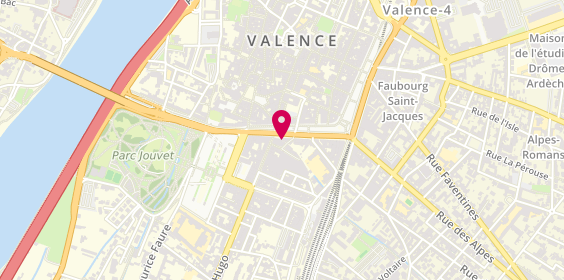 Plan de FONCIA | Agence Immobilière | Location-Syndic-Gestion Locative | Valence | Bd. Général de Gaulle, 12 Boulevard Général de Gaulle, 26000 Valence