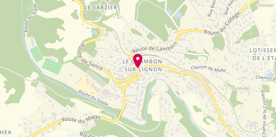 Plan de Agence Cévenole Immobilier, 2 Rue de la Poste, 43400 Le Chambon-sur-Lignon