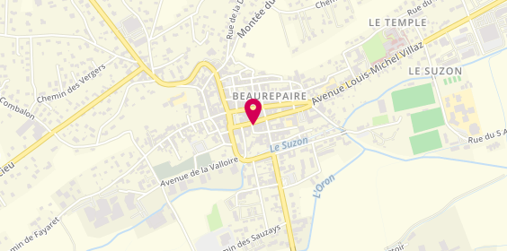 Plan de Agence immobilière Beaurepaire A3A Immobilier, Rue Mably, 38270 Beaurepaire