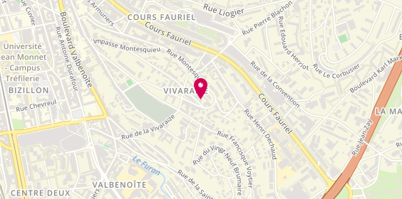 Plan de Cabinet Verilhac Immobilier, 62 Rue Charles de Montesquieu, 42100 Saint-Étienne