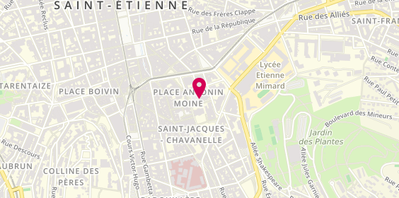Plan de Immod 42, 3 place Antonin Moine, 42000 Saint-Étienne