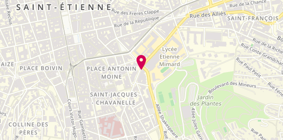 Plan de FONCIA | Agence Immobilière | Achat-Vente | Saint-Étienne | R. Etienne Mimard, 16 Rue Etienne Mimard, 42000 Saint-Étienne