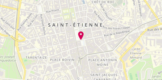 Plan de Jourjon Immobilier, 13 place Hôtel de Ville, 42000 Saint-Étienne