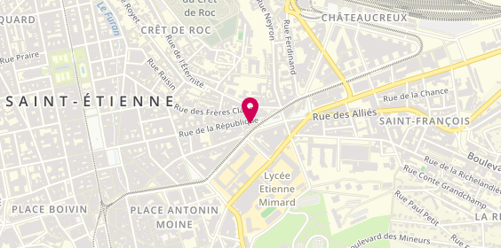 Plan de IMMO DE FRANCE FOREZ-VELAY (AGENCE du CENTRE), 17 place Fourneyron, 42000 Saint-Étienne
