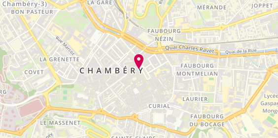 Plan de Agence immobilière Laforêt Chambéry, 1 Rue de Boigne, 73000 Chambéry