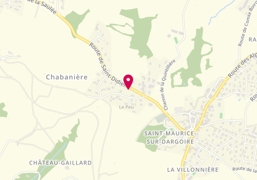 Plan de Agence immobilière Juste Toit, 439 Route de Saint-Didier, 69440 Chabanière