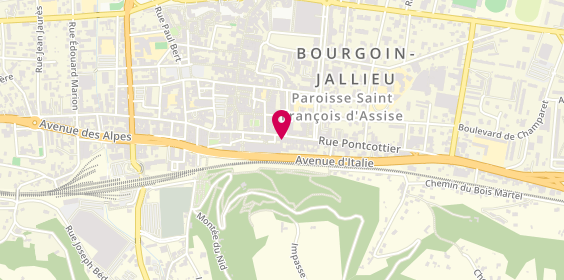 Plan de Orpi Agences No1, 4 Rue Pontcottier, 38300 Bourgoin-Jallieu