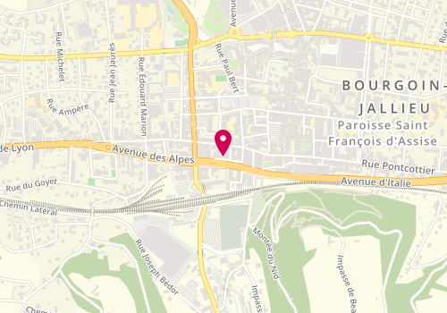 Plan de Sixtine Immobilier, 18 avenue des Alpes, 38300 Bourgoin-Jallieu