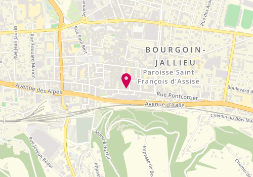 Plan de Stéphane Plaza Immobilier, 13 Rue Robert Belmont, 38300 Bourgoin-Jallieu