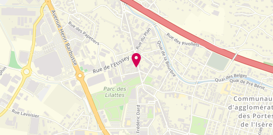 Plan de SEMCODA - Agence Bourgoin Jallieu, 103 Rue de la Libération, 38300 Bourgoin-Jallieu