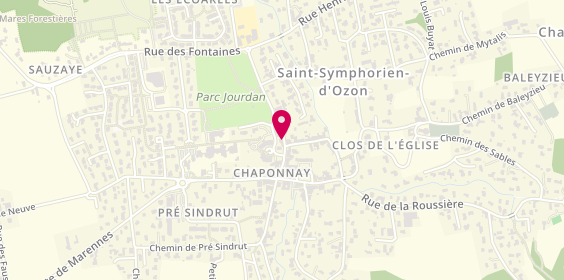 Plan de AIFD Immobilier, 17 Rue de la Poste, 69970 Chaponnay