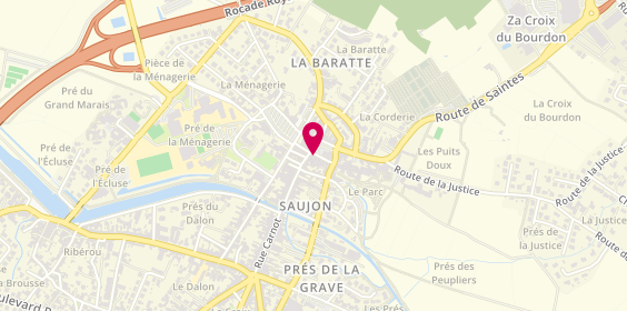 Plan de Ll'Adresse Cabinet Chesneau, 32 place du Général de Gaulle, 17600 Saujon