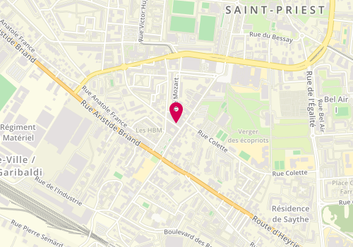 Plan de Agence Immobiliere Karine Girod - Girod Immobilier, 41 Rue Maréchal Leclerc, 69800 Saint-Priest