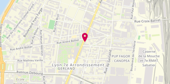 Plan de Human Immobilier, 219 avenue Jean Jaurès, 69007 Lyon