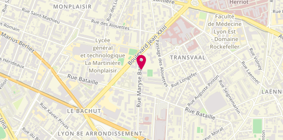 Plan de EVOM PROPERTY - Agence Immobilière - Investissement Immobilier - Lyon 8, 41 Rue Maryse Bastié, 69008 Lyon