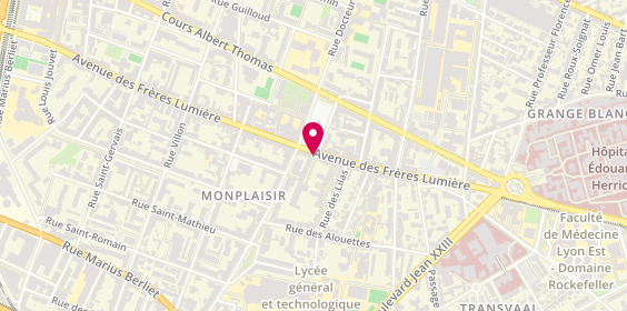 Plan de Laforêt Immobilier, 136 avenue des Frères Lumière, 69008 Lyon