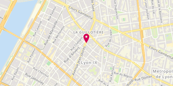 Plan de Le 7 de Coeur, 25 Avenue Jean Jaures, 69007 Lyon