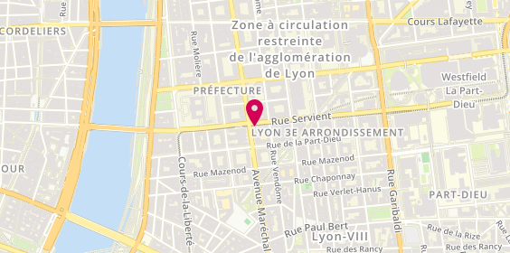 Plan de Grand Central Immobilier, 50 Rue Servient, 69003 Lyon