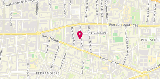 Plan de Compagnie Immobilière du Rhône, 62 Rue Paul Verlaine, 69100 Villeurbanne