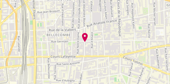 Plan de Dorel et Cie, 1 Rue Baraban, 69006 Lyon