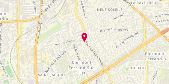 Plan de Cimm Immobilier, 98 avenue Léon Blum, 63000 Clermont-Ferrand