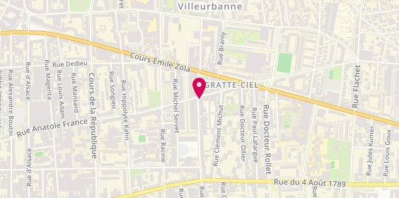 Plan de Maïvin Françon - conseiller immobilier - Villeurbanne Lyon Grand Lyon, 17 Rue Paul Verlaine, 69100 Villeurbanne