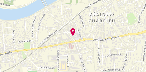 Plan de ORPI Décines Grand Large Immobilier, 14 Rue de la Fraternité, 69150 Décines-Charpieu
