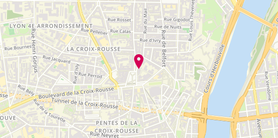 Plan de FONCIA | Agence Immobilière | Achat-Vente | Lyon | Pl. de la CroixRousse, 22 place de la Croix-Rousse, 69004 Lyon