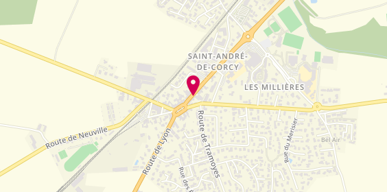 Plan de François Mathieu Immobilier, 44 Route de Bourg en Bresse, 01390 Saint-André-de-Corcy