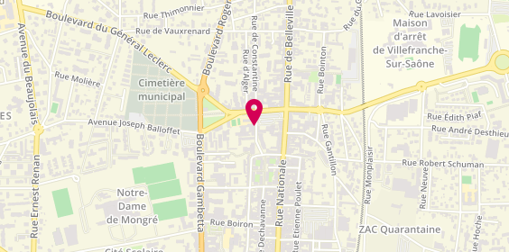 Plan de Ain Rhône Immobilier, 99 Rue Claude Bernard, 69400 Villefranche-sur-Saône