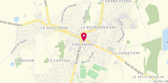 Plan de Agence Immobilière Soni, 35 place du Marché, 01320 Chalamont