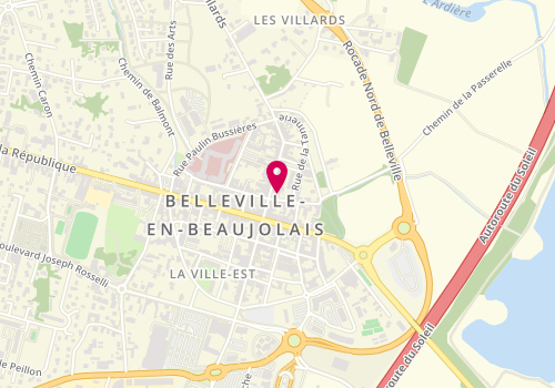 Plan de Régie Bertrand-Dépagneux, 22 Rue de la Poste, 69220 Belleville