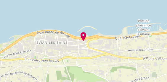 Plan de Agence immobilière Evian Sotheby's International Realty, 3 place du Port, 74500 Évian-les-Bains