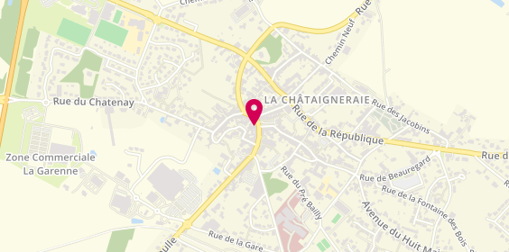 Plan de Agence Immobilière Aip, 24 Rue Saint-Jean, 85120 La Châtaigneraie