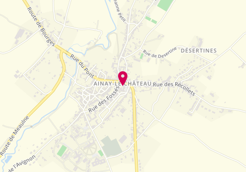 Plan de Transaxia France, 11 place du Faubourg, 03360 Ainay-le-Château