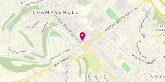 Plan de Agence Immobilière - la Maison Pour Tous, 79 avenue de la République, 39300 Champagnole