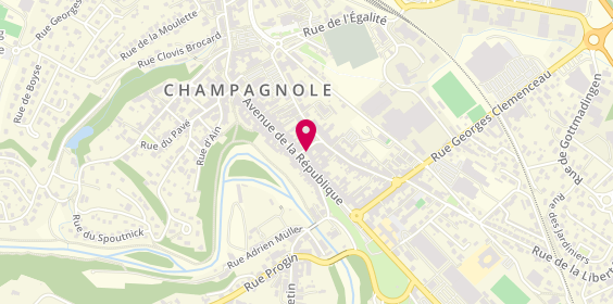 Plan de Stéphane Plaza Immobilier, 4 Rue Aimé Berthod, 39300 Champagnole