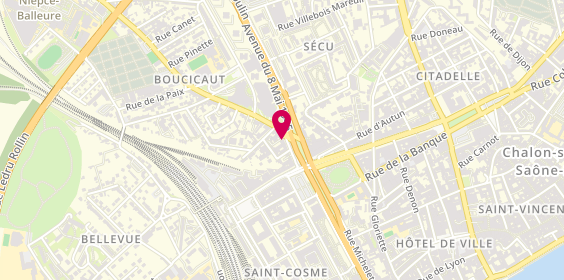 Plan de Citya Boucicaut Ryaux Immobilier, 13 avenue Boucicaut, 71100 Chalon-sur-Saône